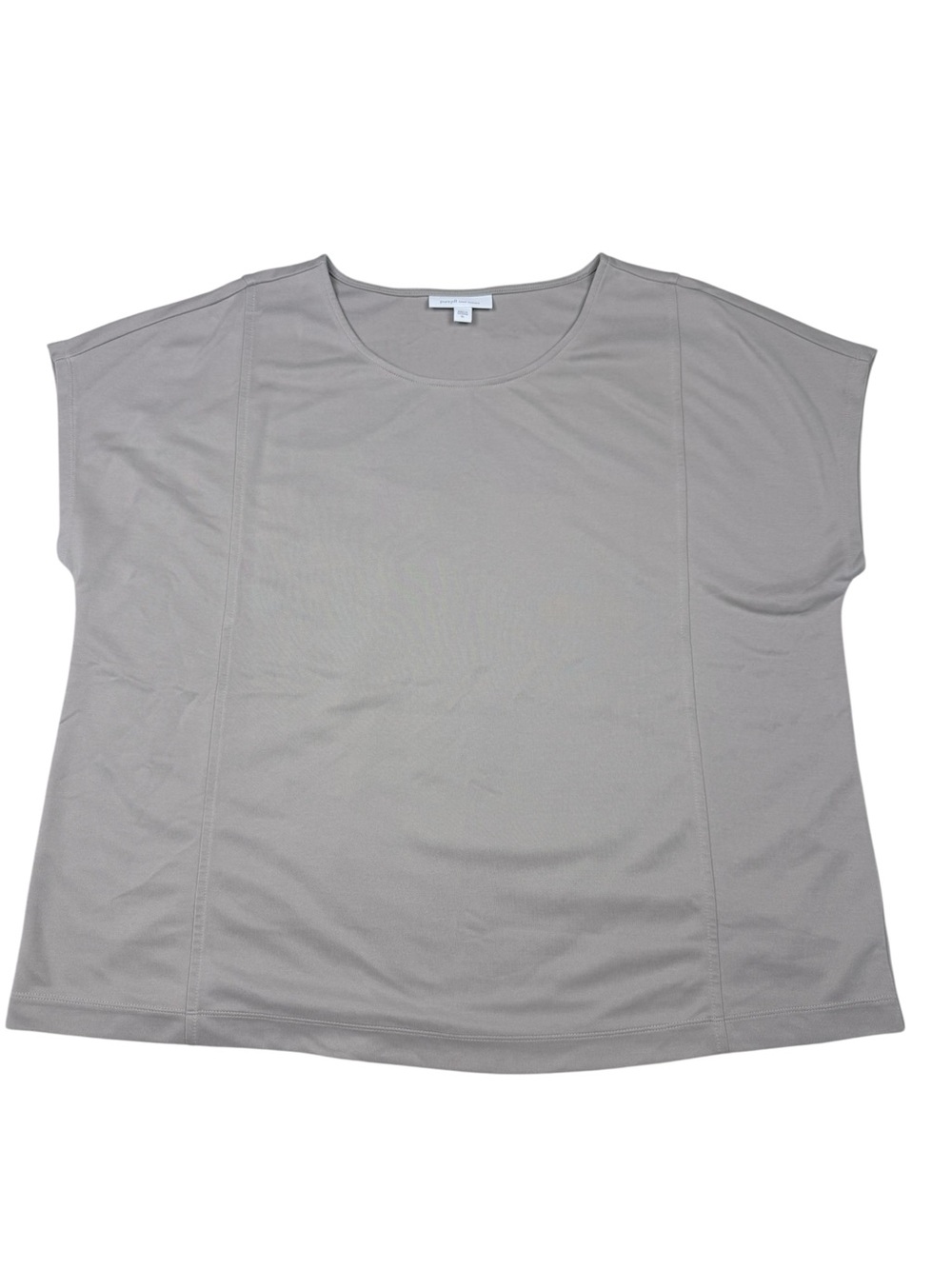 J. Jill Relaxed Scoop-Neck Tee in Light Gray